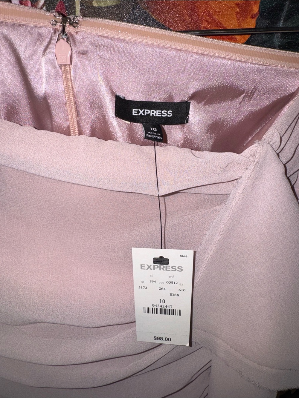 Express Strapless Ruched Cocktail Dress in Light Pink, Size 10, NWT - Picture 10 of 15